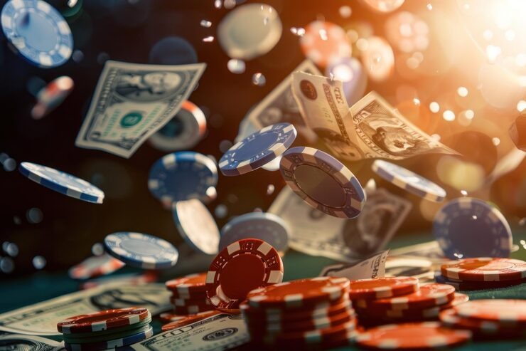 Roulette wheel spinning with live dealer